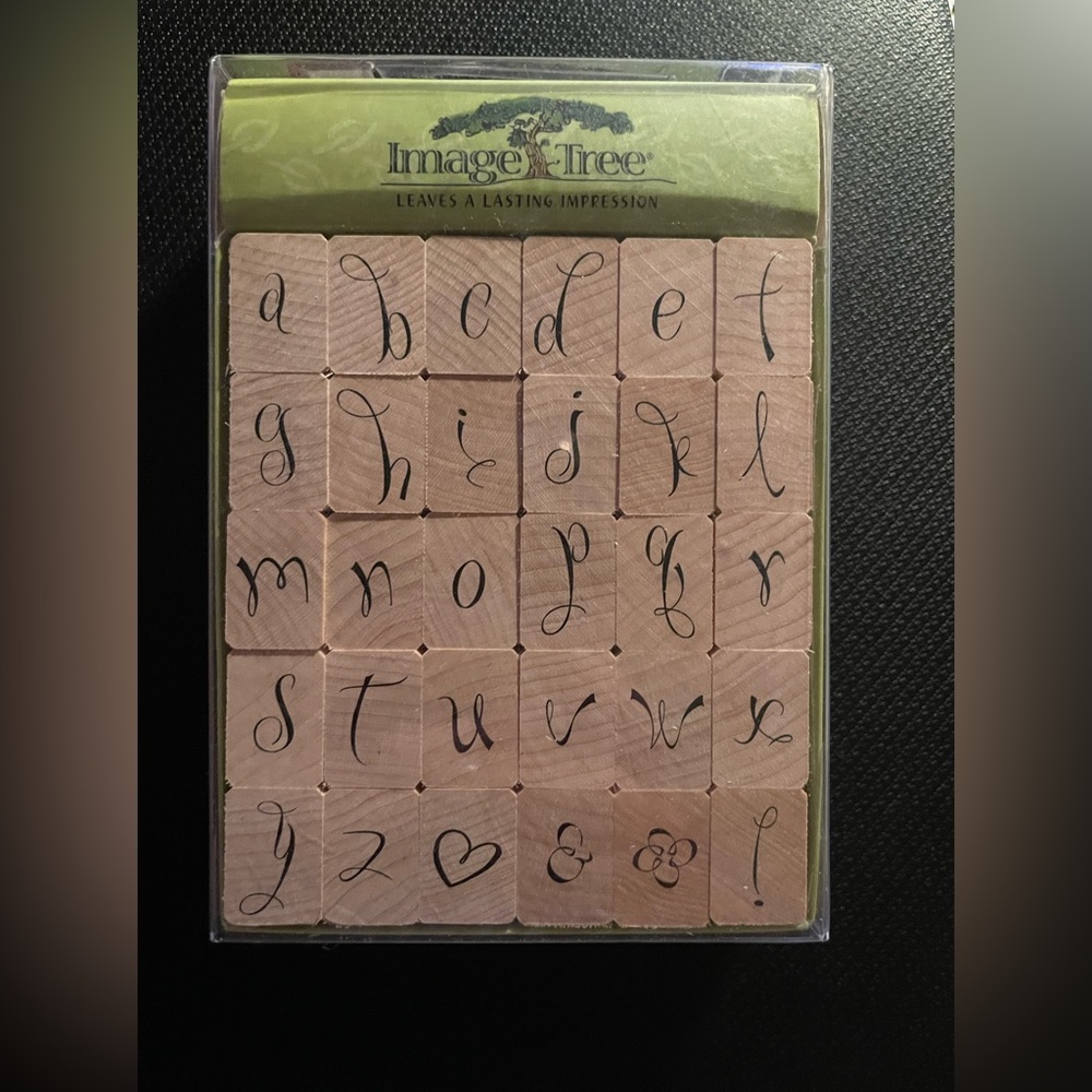 🔥Image Tree Wooden Block Rubber Stamps NIB